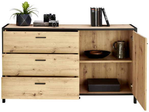 SIDEBOARD Anthrazit, Eichefarben von CARRYHOME