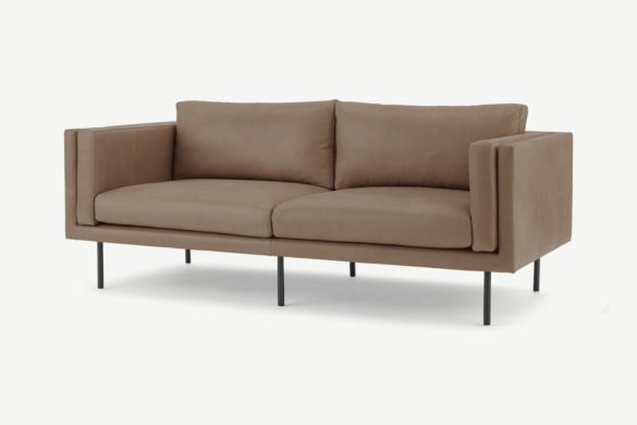 2-Sitzer-Sofa SAVIO Kreide-Nerzleder