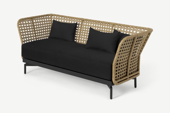 Garten 3-Sitzer Sofa BALAWA Natur & Grau