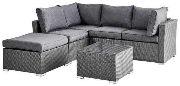 LOUNGEGARNITUR Dunkelgrau Aluminium von AMBIA GARDEN