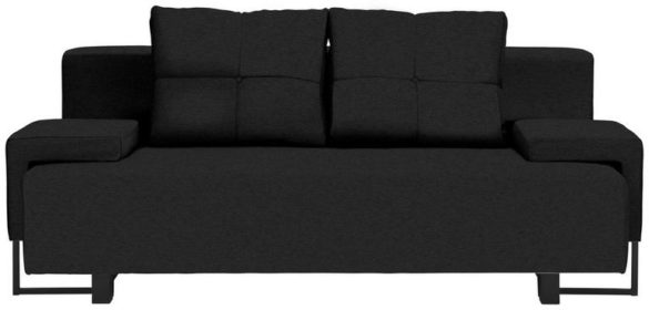 SCHLAFSOFA Webstoff Schwarz von CARRYHOME