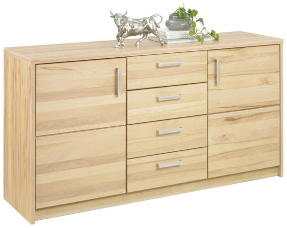 SIDEBOARD Kernbuche massiv Buchefarben von LINEA NATURA