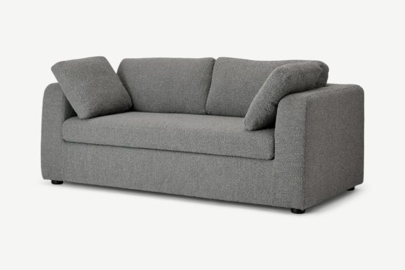 3-Sitzer Schlafsofa MOGEN Stahl Boucle