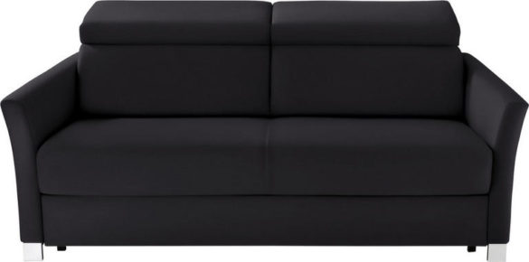 SCHLAFSOFA Echtleder Schwarz von BALI