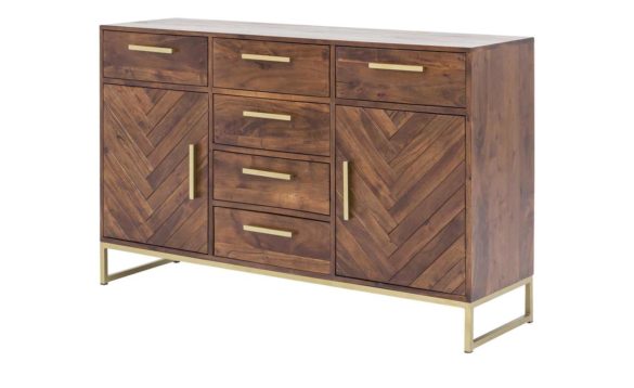 Sideboard CALATRIA Akazie Dekor / Gold