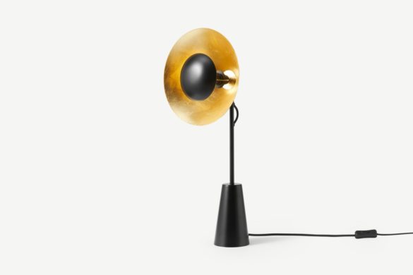 Tischlampe ARNE Schwarz & Goldfolie