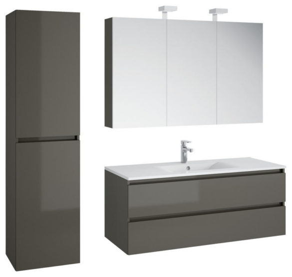 BADEZIMMER ALMA Grau 3-teilig von MID.YOU