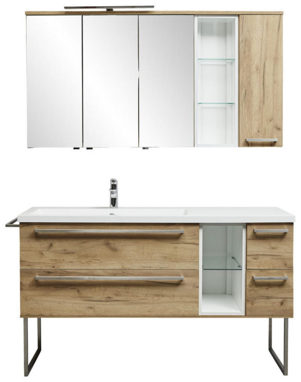 BADEZIMMER Weiß, Eichefarben von DIETER KNOLL COLLECTION