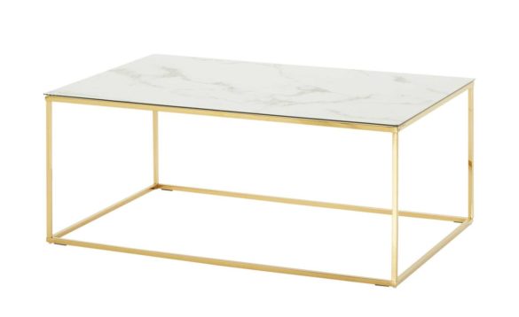 Couchtisch ISCHIA Marmor / Gold