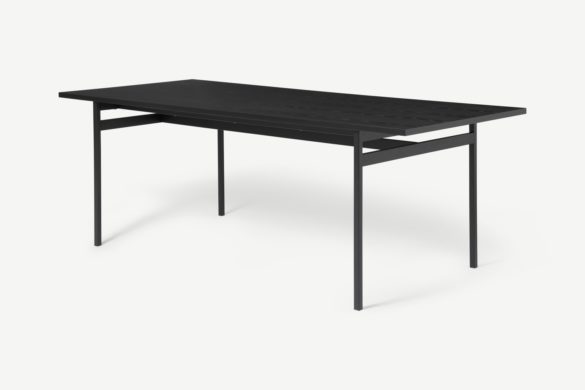 Esstisch ANGUS Esche-Optik schwarz