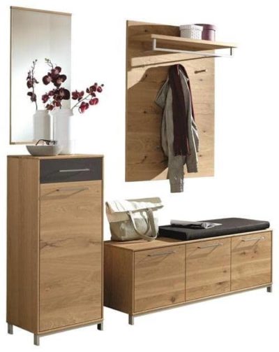 GARDEROBE Anthrazit Eichefarben