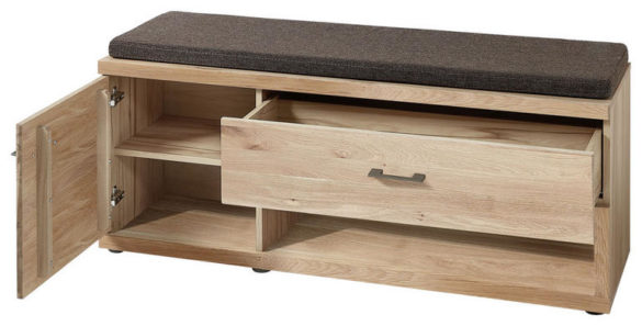 GARDEROBENBANK Wildeiche furniert von LINEA NATURA