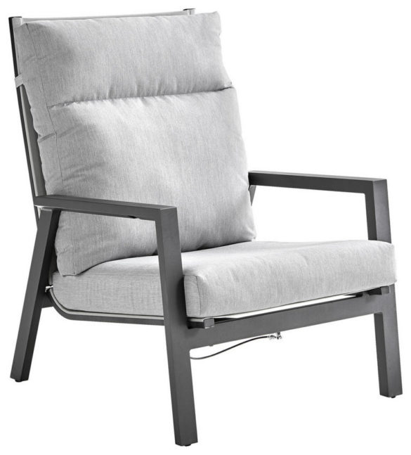 LOUNGESESSEL Anthrazit, Grau Aluminium von AMATIO
