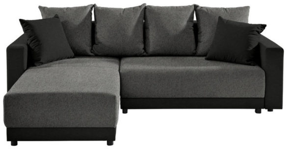 WOHNLANDSCHAFT Grau, Schwarz Chenille von TI'ME