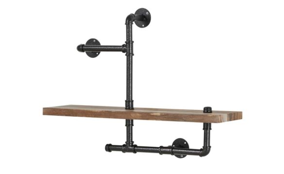 Wandregal CASORO 1 Boden Wasserrohr-Optik