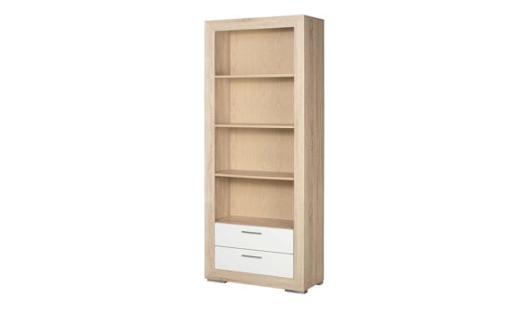 Bücherregal FIESTA Eiche Sägegrau / Weiß