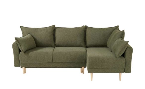 Ecksofa ELISE Grün / Buche