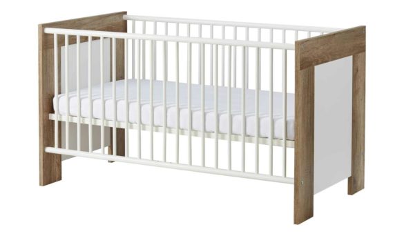 Kinderbett HENRY Wildeiche Trüffel / Weiß
