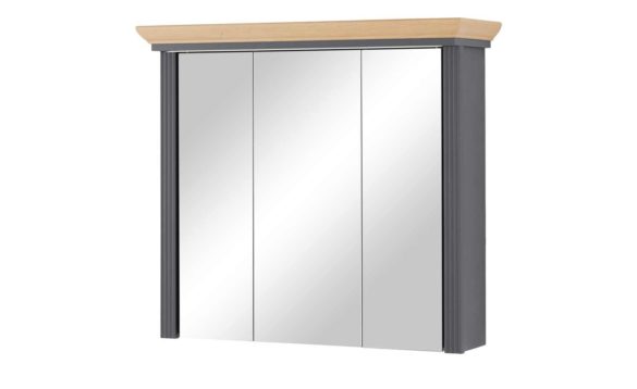 Spiegelschrank, 3-türig VARESE Graphitgrau / Asteiche