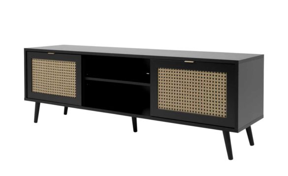 TV-Board VIENNA Schwarz / Buche