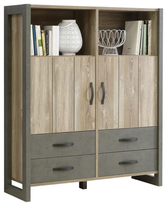 HIGHBOARD Kieferfarben, Dunkelgrau von CARRYHOME