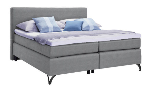 BOXSPRINGBETT Flachgewebe Grau 140x200 cm von ESPOSA