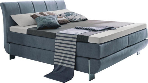 BOXSPRINGBETT Flachgewebe inkl. Matratze Hellgrau 180x200 cm von CARRYHOME