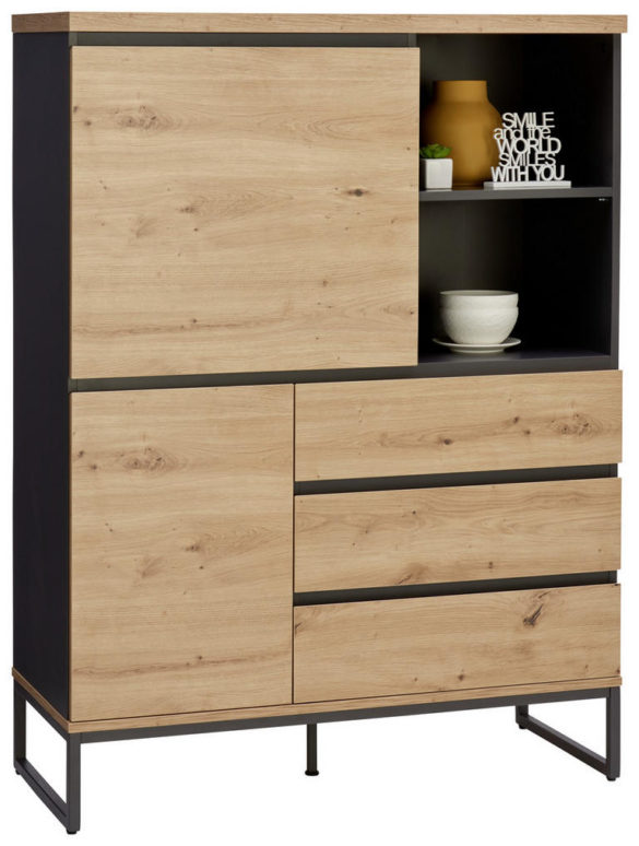 HIGHBOARD Anthrazit, Eichefarben von VOLEO