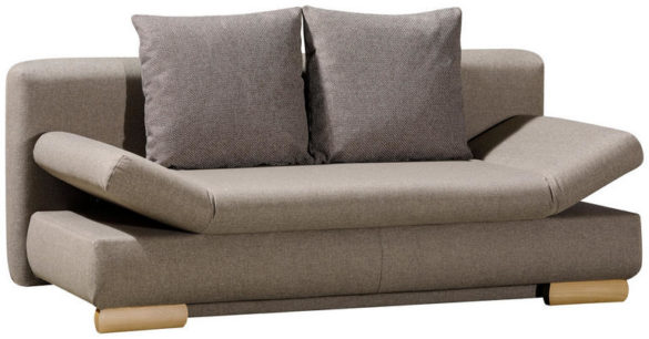 SCHLAFSOFA ANTON Webstoff Braun, Beige von NOVEL