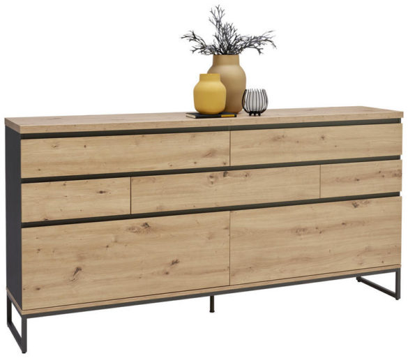 SIDEBOARD Anthrazit, Eichefarben von VOLEO