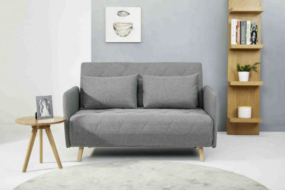 SCHLAFSOFA Webstoff Grau, Naturfarben von LIVETASTIC