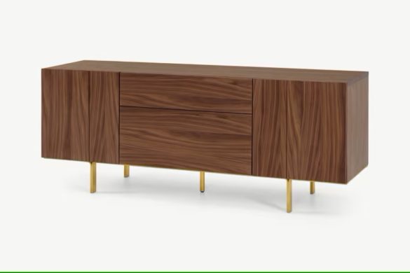 Sideboard KETON Nussbaum & Messing von VON GEORGSEN