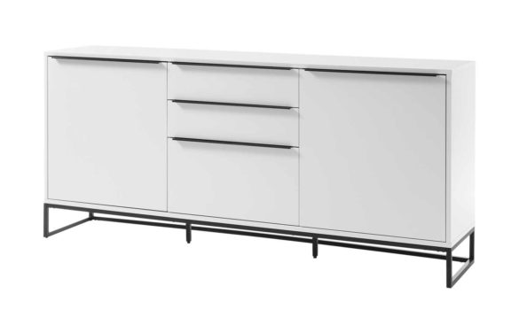 Sideboard LISIO Weiß / Schwarz