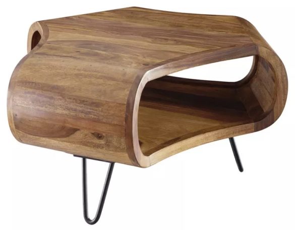 COUCHTISCH "WL5.603", Sheesham massiv Freiform Sheeshamfarben von MID.YOU