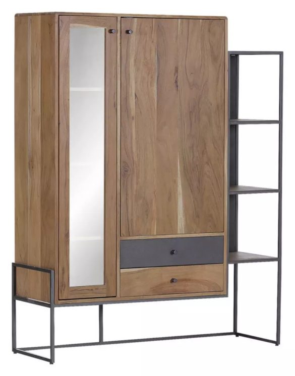 HIGHBOARD Akazie massiv Anthrazit, Naturfarben von LOMOCO