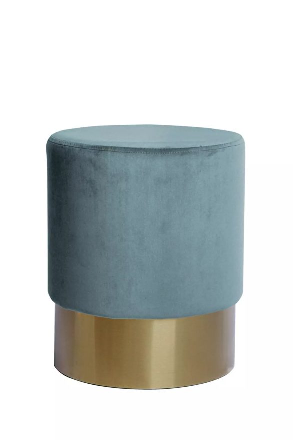 HOCKER Samt Kiefer Petrol