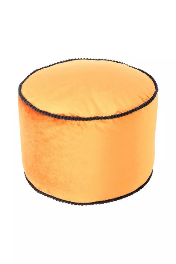 POUF Samt Bronzefarben