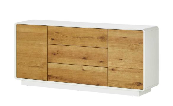 Sideboard BRUNECK Weiß / Asteiche