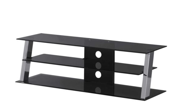 TV-Rack MIROW Rauchglas / Chrom
