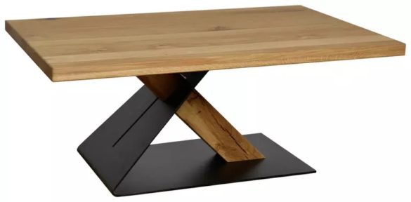 COUCHTISCH Eiche Schichtholz, vollmassiv, 2-Schicht rechteckig Schwarz von LINEA NATURA