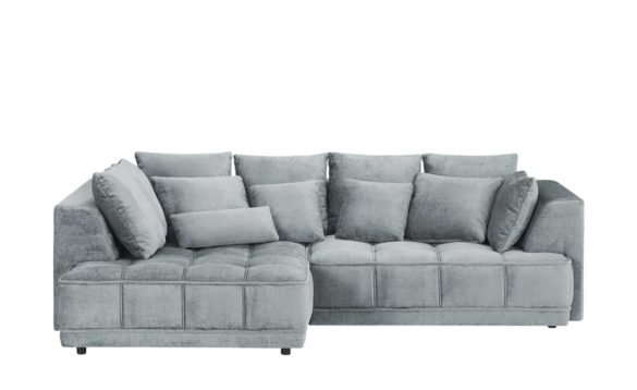 Ecksofa TIGA Blau-Grau