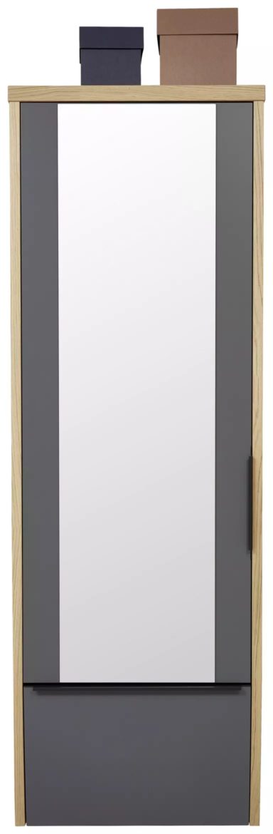 GARDEROBENSCHRANK furniert, massiv Grau, Eiche Bianco von DIETER KNOLL