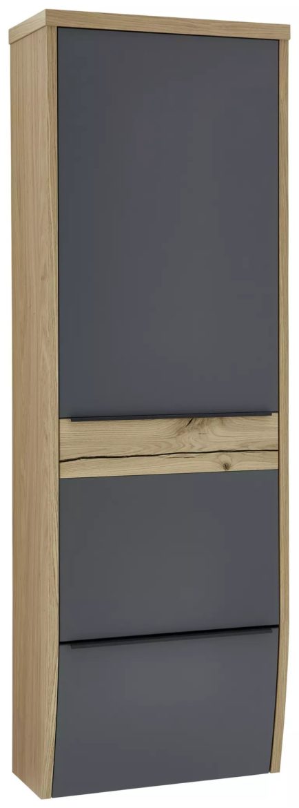 GARDEROBENSCHRANK furniert, massiv Grau, Eichefarben von DIETER KNOLL COLLECTION
