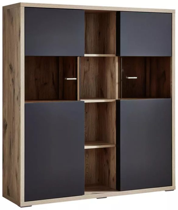 HIGHBOARD Grau, Eichefarben von STYLIFE