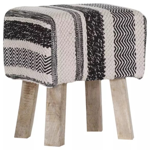 HOCKER Flachgewebe Naturfarben, Schwarz von LANDSCAPE