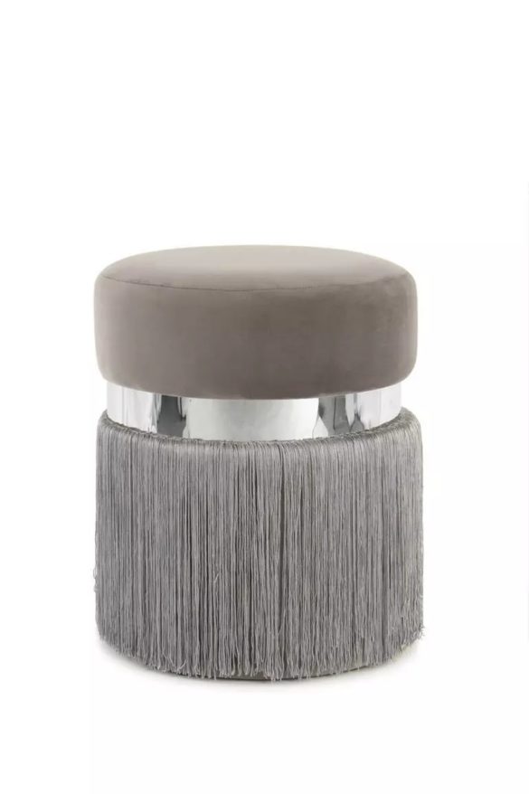 HOCKER Grau, Silberfarben