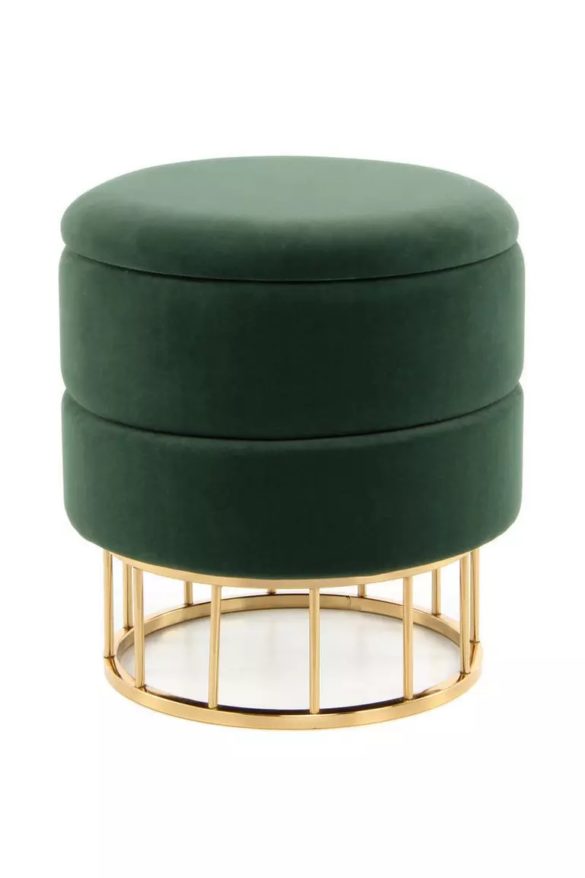 HOCKER Grün, Goldfarben