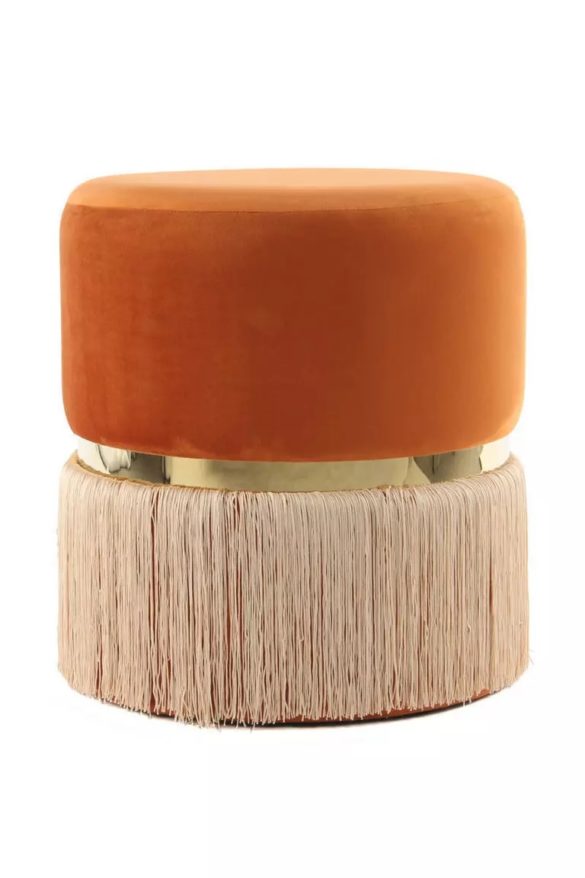 HOCKER Orange, Goldfarben, Champagner