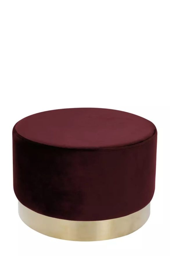 HOCKER Samt Kiefer Rot