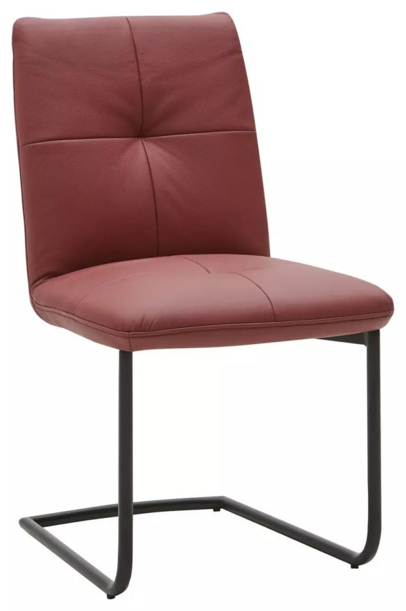 SCHWINGSTUHL Echtleder Rot, Schwarz von DIETER KNOLL